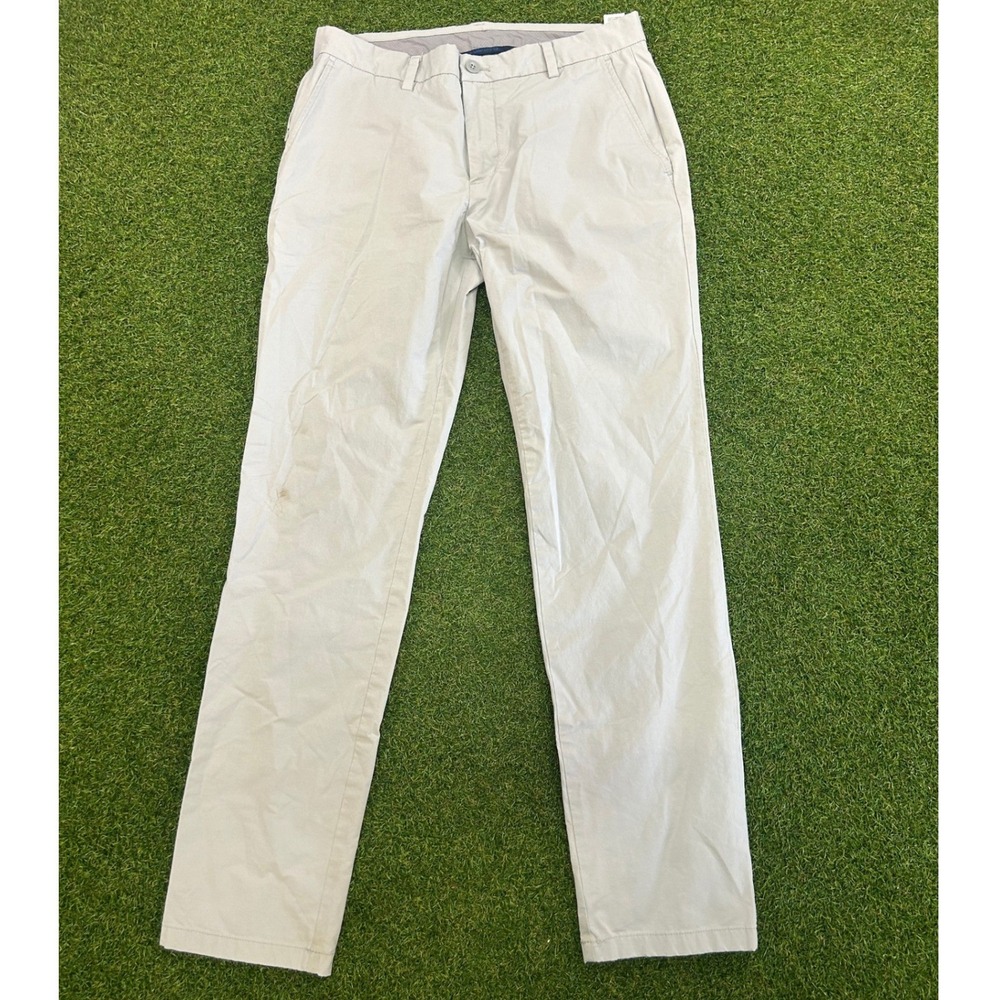 Vineyard Vines Mens On-The-Go Chino Pants Gray 33x32 Performance Stretch Pant